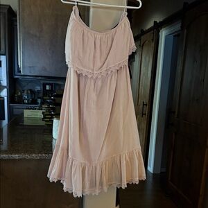Express Strapless Dress in Light Pink